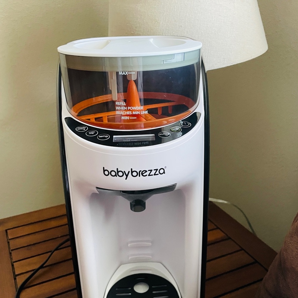 Baby Brezza Formula Dispenser - White with Orange Interior